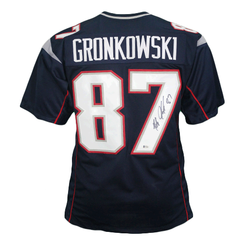 Framed New England Patriots Rob Gronkowski Autographed Signed Jersey Bas Coa