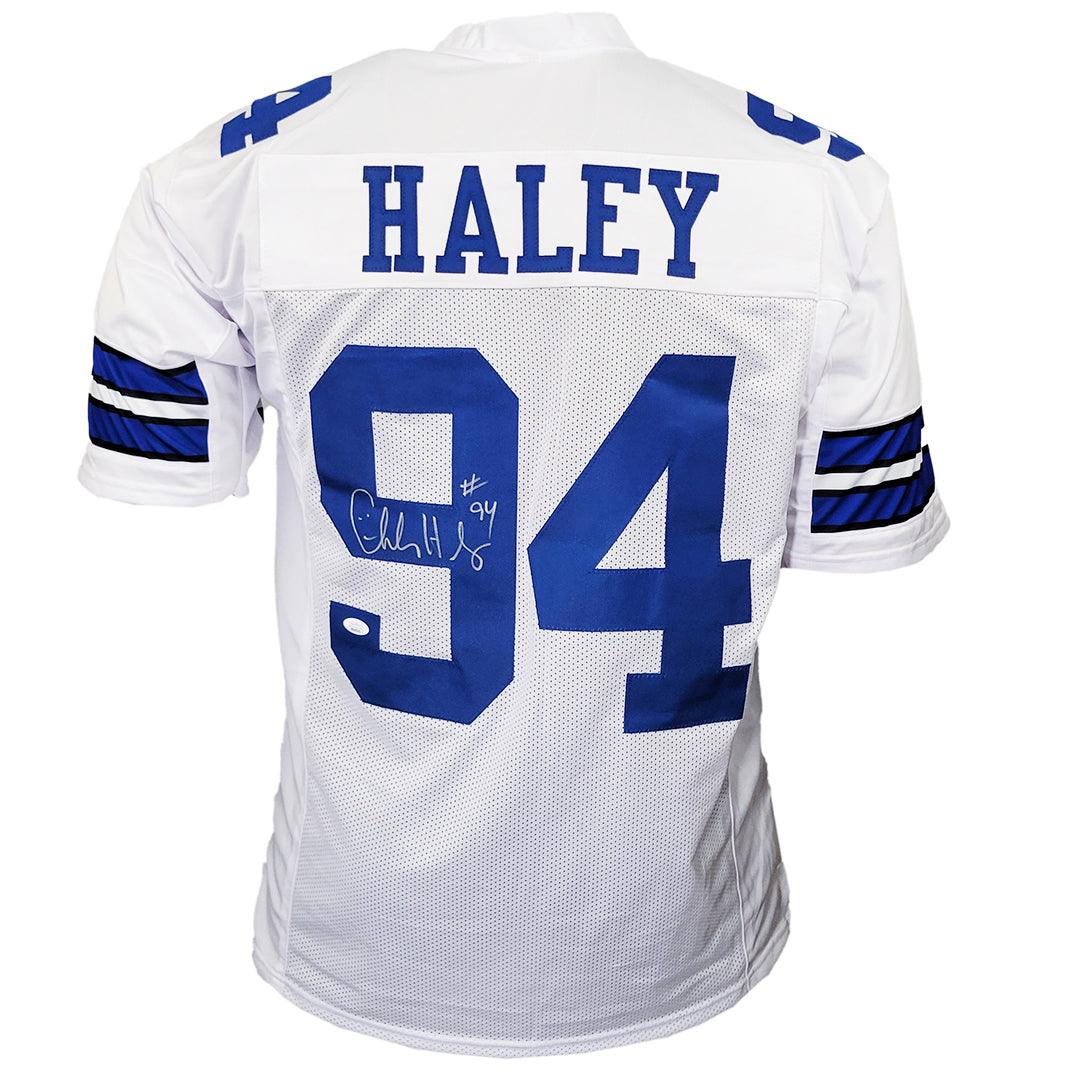 Charles Haley Signed Dallas White Football Jersey (JSA)