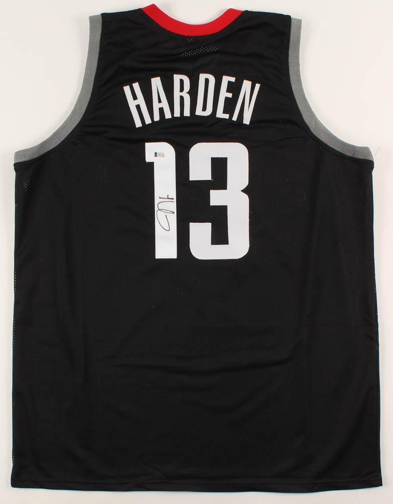James Harden Signed Houston Rockets 35 x 43 Custom Framed Jersey