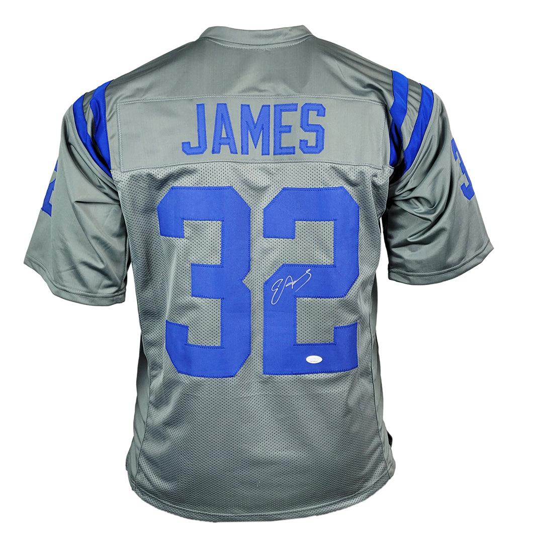 Edgerrin James Signed Pro Edition Blue Football Jersey (JSA)