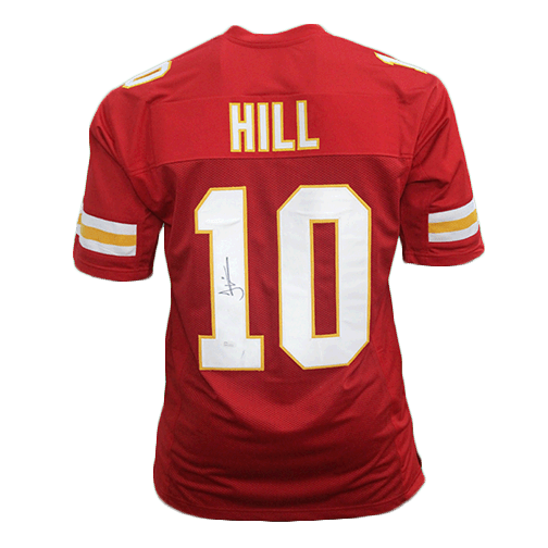 Autographed/Signed Tyreek Hill Kansas City Red Football Jersey JSA COA