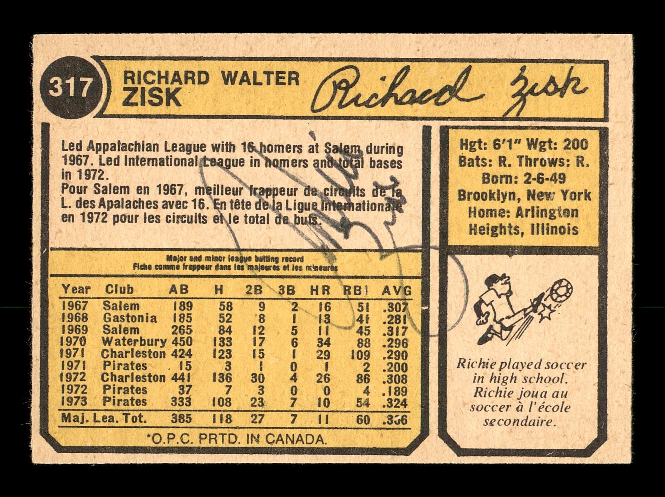 Richie Zisk Baseball Cards