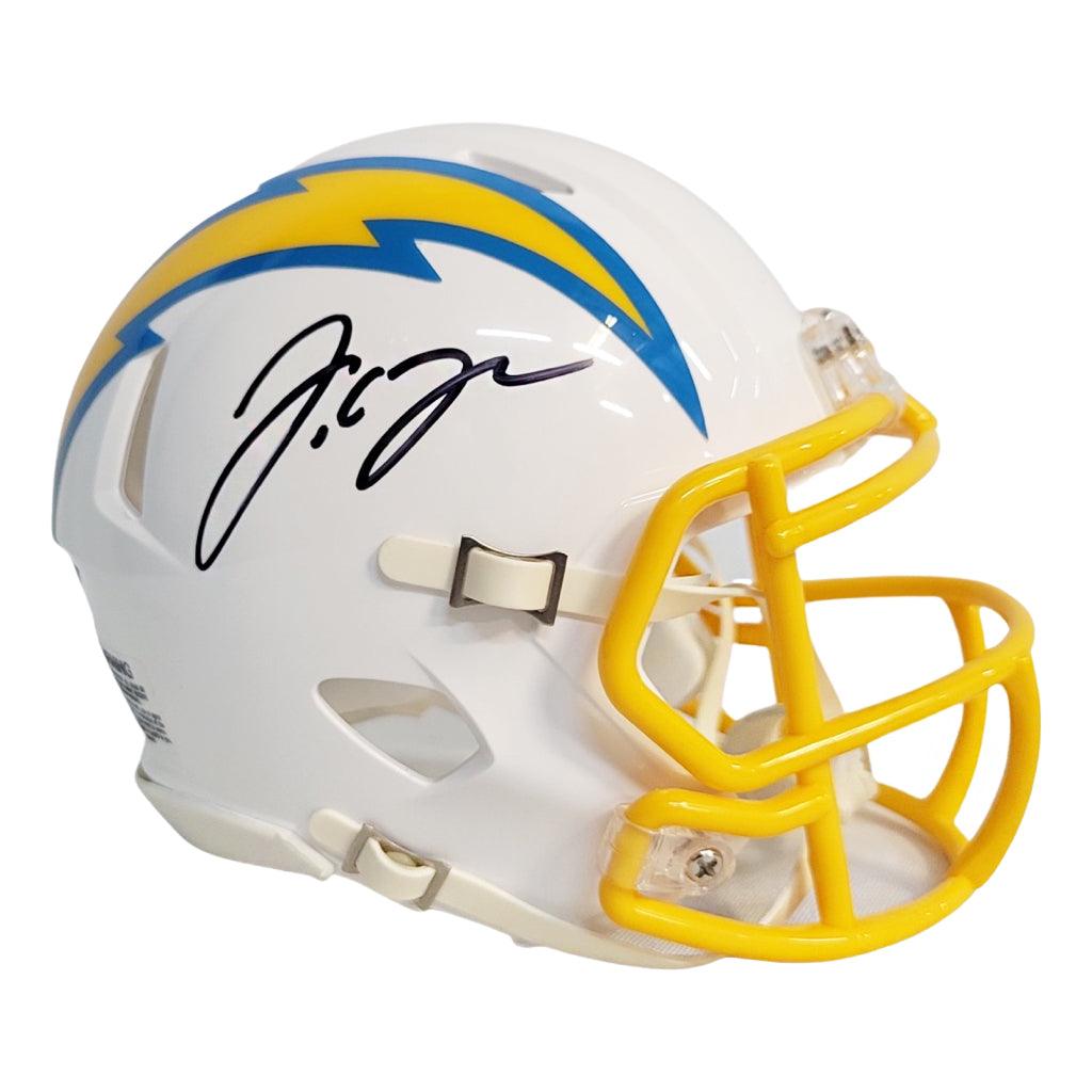 JC jackson Signed Los angeles Chargers Speed Mini Replica Football Hel — RSA