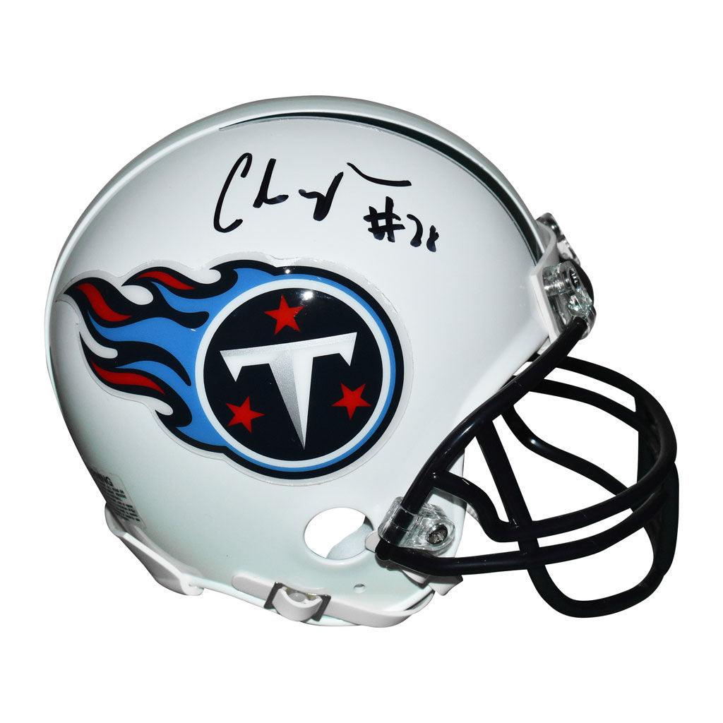 Chris Johnson Signed Tennessee Titans Flash Speed Full-Size Replica  Football Helmet (JSA)