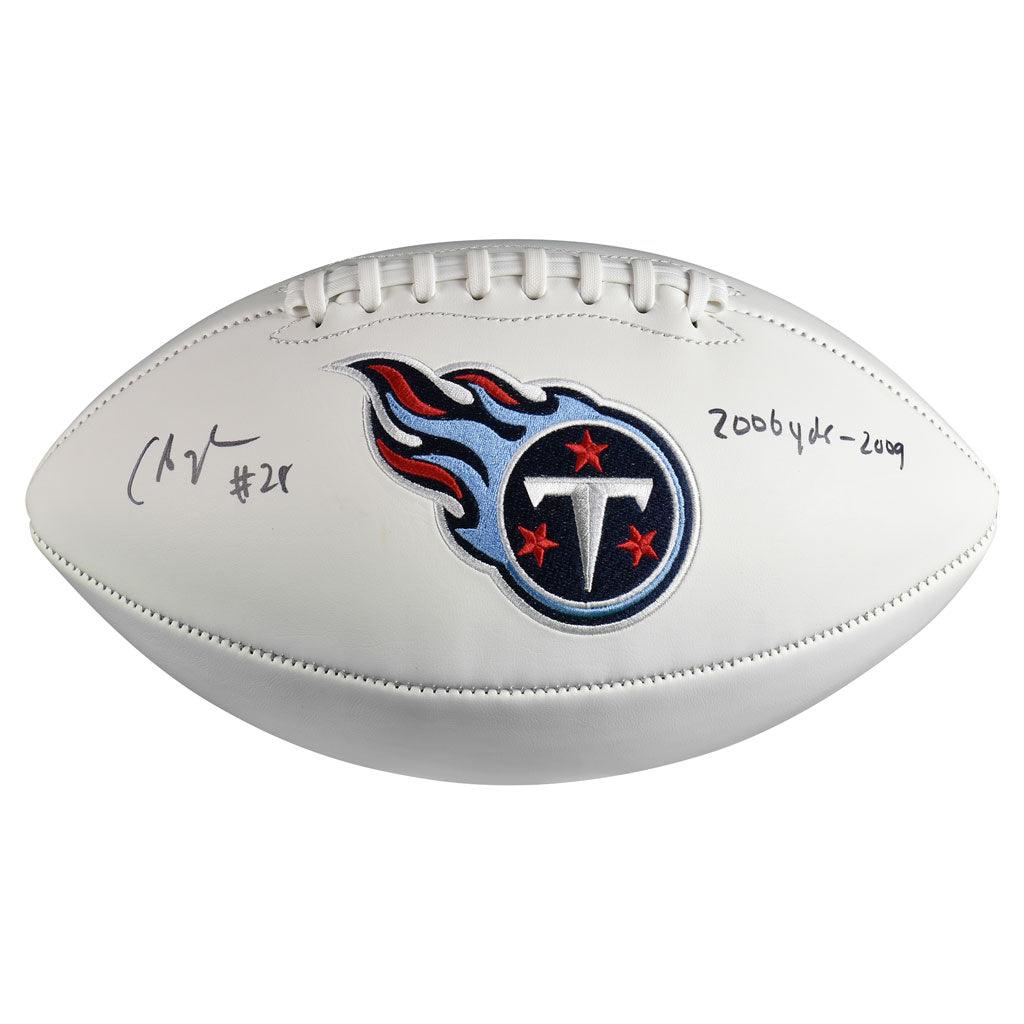 Chris Johnson Signed Tennessee Titans Logo Football 2006 yds 2009