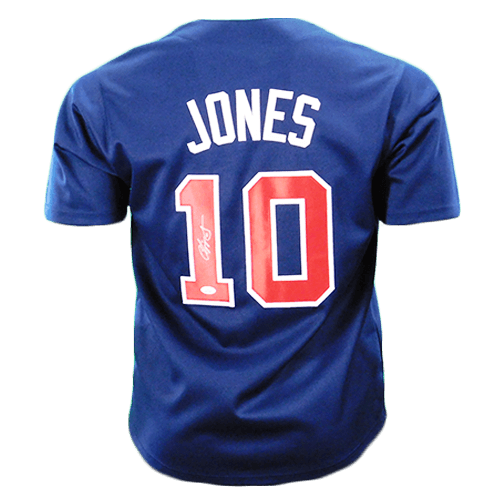 Chipper Jones Signed Atlanta Blue Jersey (JSA) — RSA
