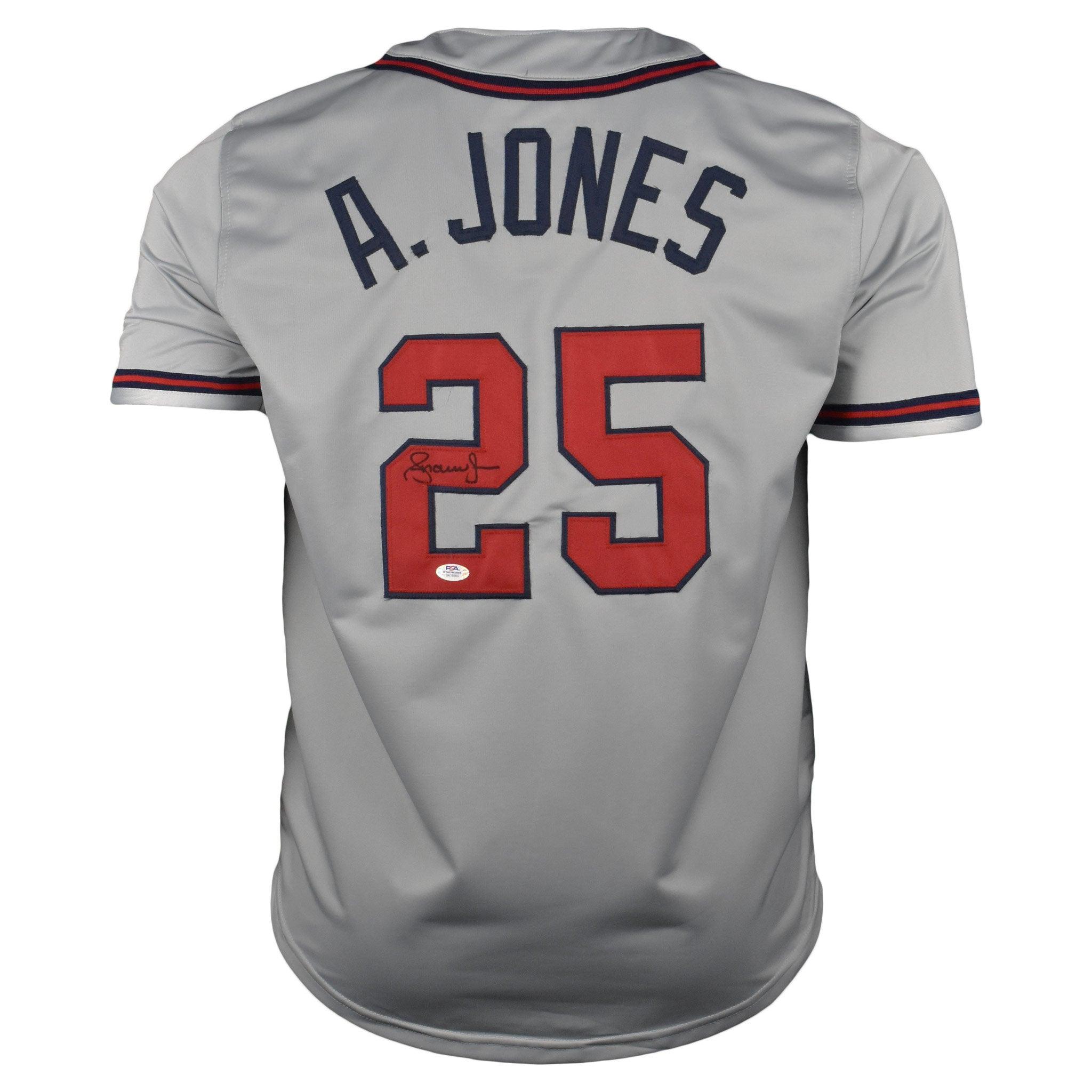 Andruw Jones Signed New York Grey Baseball Jersey (JSA) — RSA