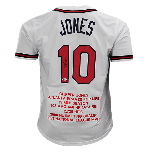 Chipper Jones Signed Framed Jersey JSA Autographed Atlanta Braves
