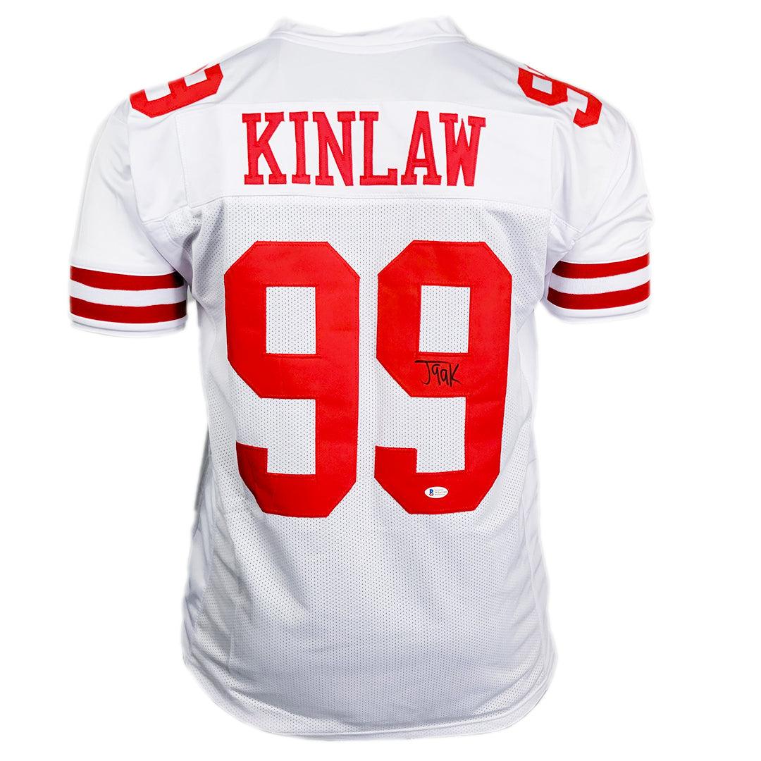 Javon Kinlaw Signed San Francisco White Football Jersey (Beckett)