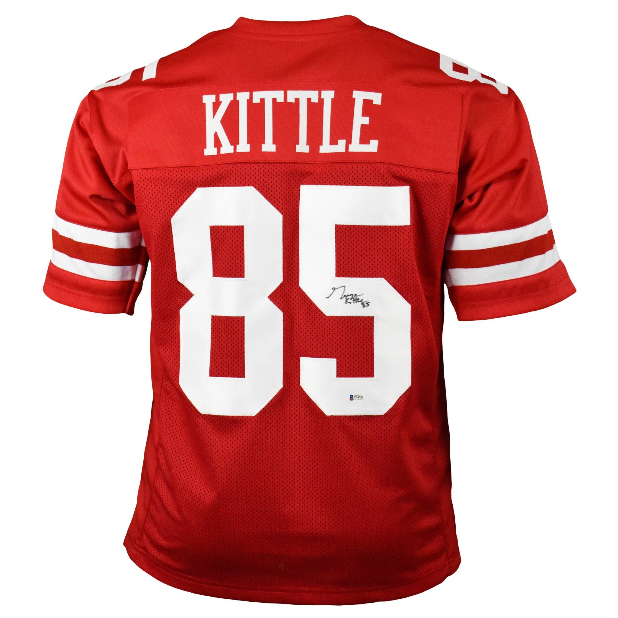 George Kittle Signed Pro-Edition Red Football Jersey (Beckett) — RSA