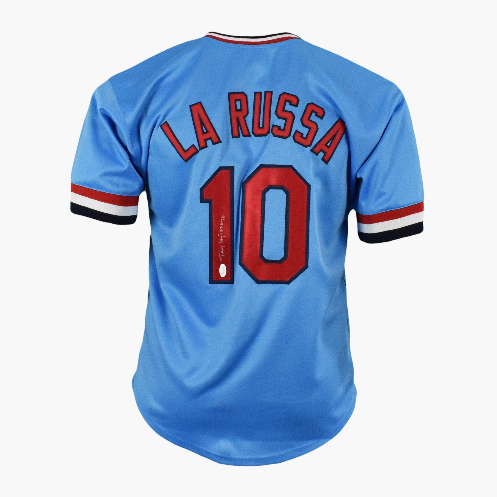 Tony LaRussa Signed St. Louis Blue Baseball Jersey (JSA)