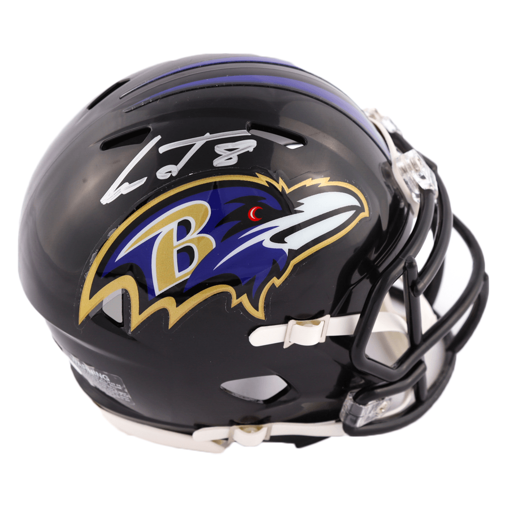 Lamar Jackson Signed Baltimore Ravens Riddell Speed AMP Full Size Rep  Helmet-JSA