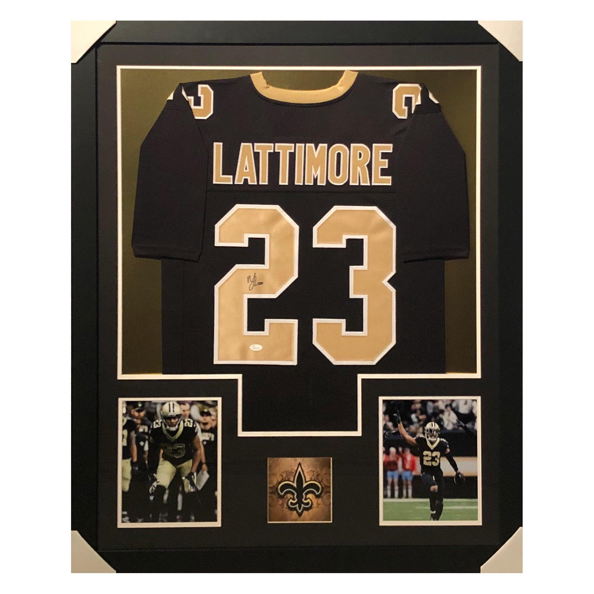 Marshon Lattimore Signed Pro-Edition Black Football Jersey (JSA) — RSA