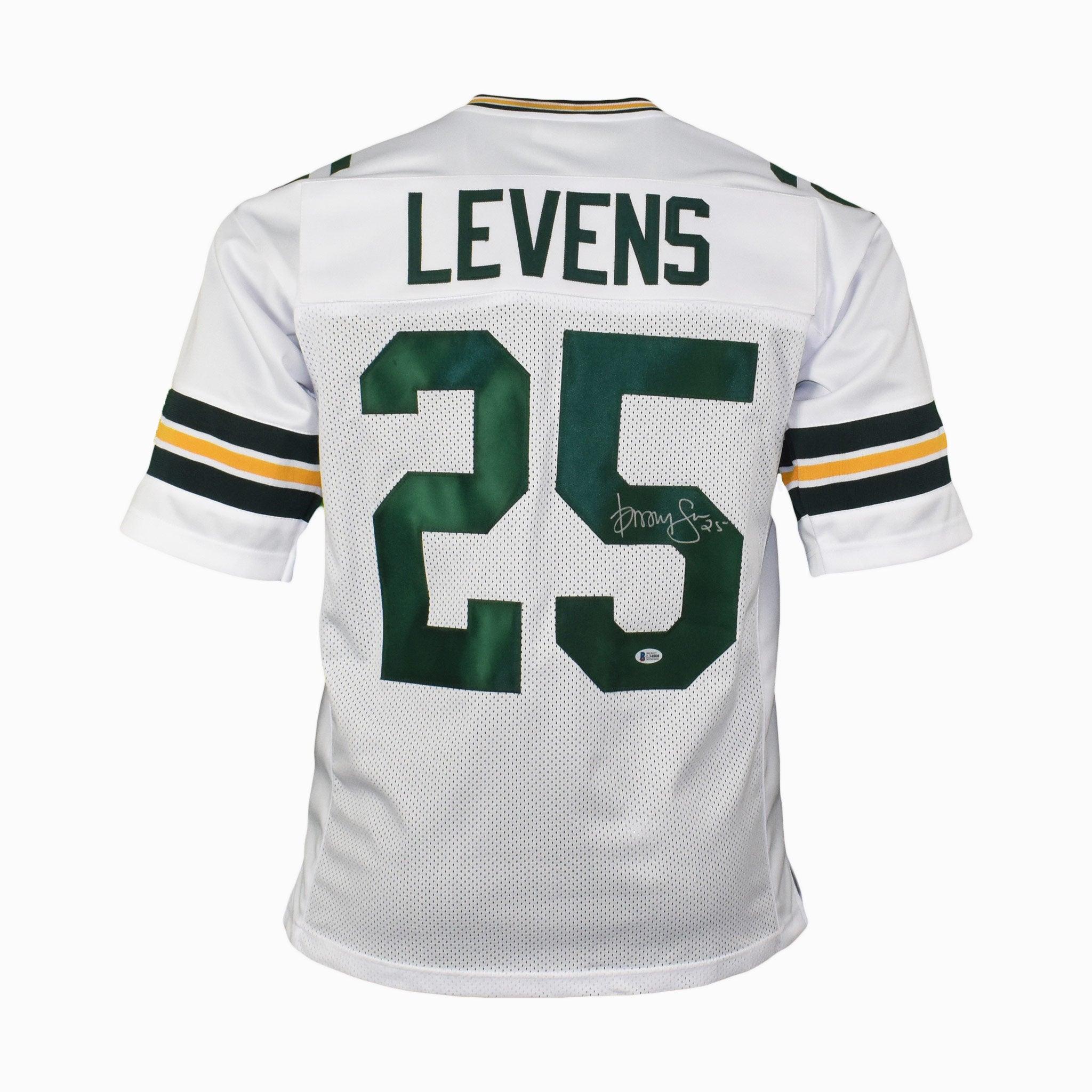 Dorsey Levens Pro Style Autographed Football Jersey Green (Beckett)