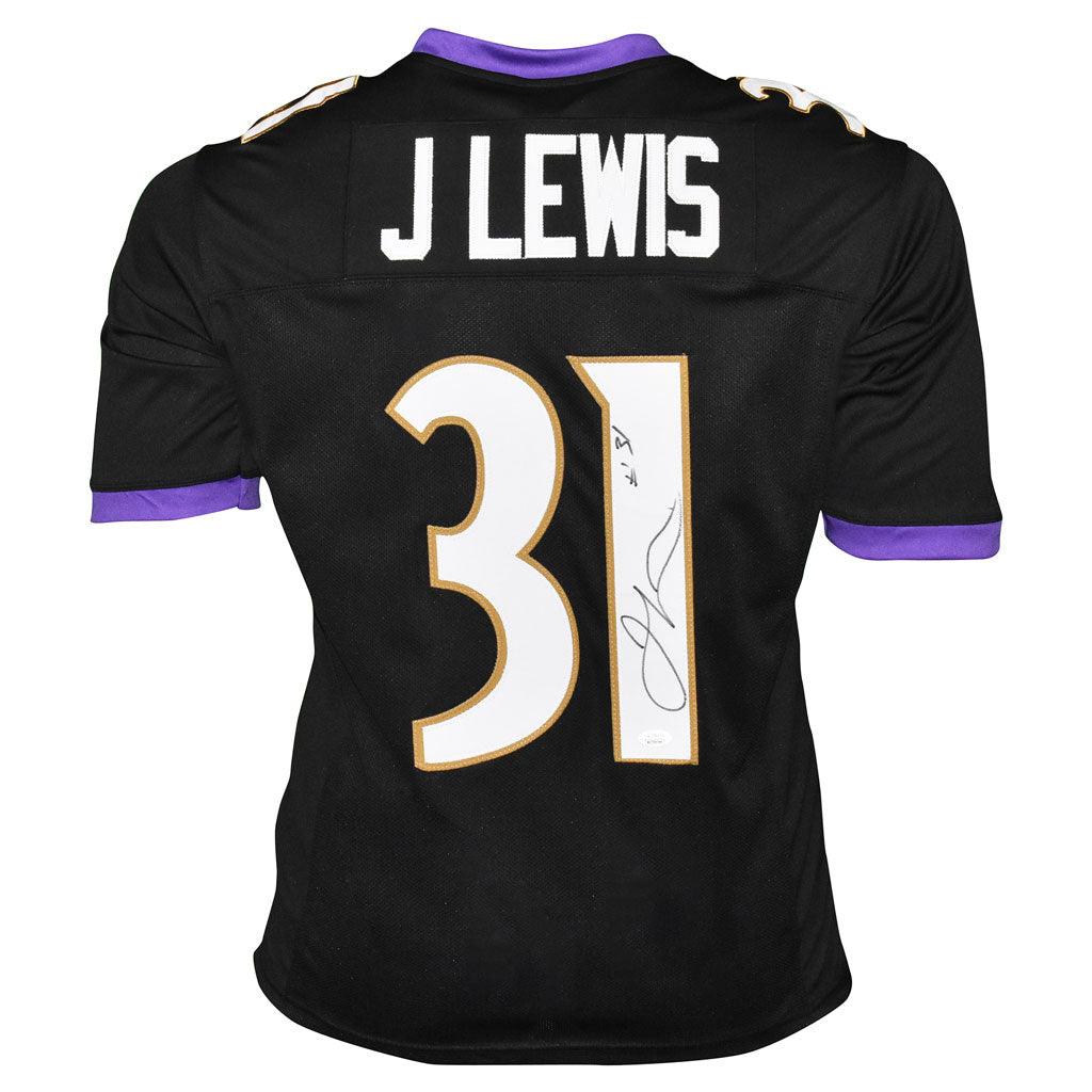 Jamal Lewis Signed Baltimore Pro Black Football Jersey (JSA) — RSA