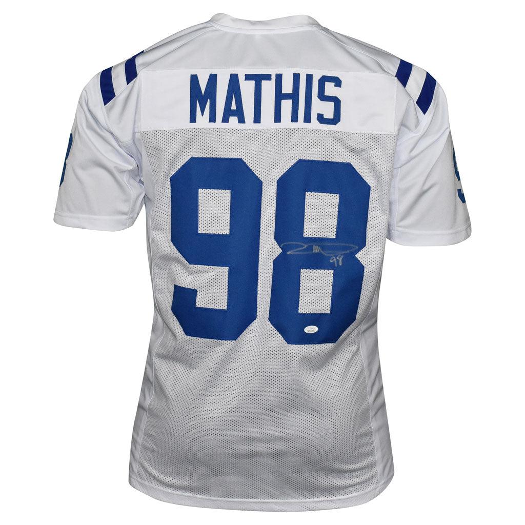 Indianapolis Colts Robert Mathis Autographed Pro Style Grey Jersey JSA  Authenticated