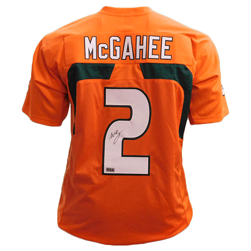 Rare Willis McGahee Autographed College Style Football Jersey RSA COA