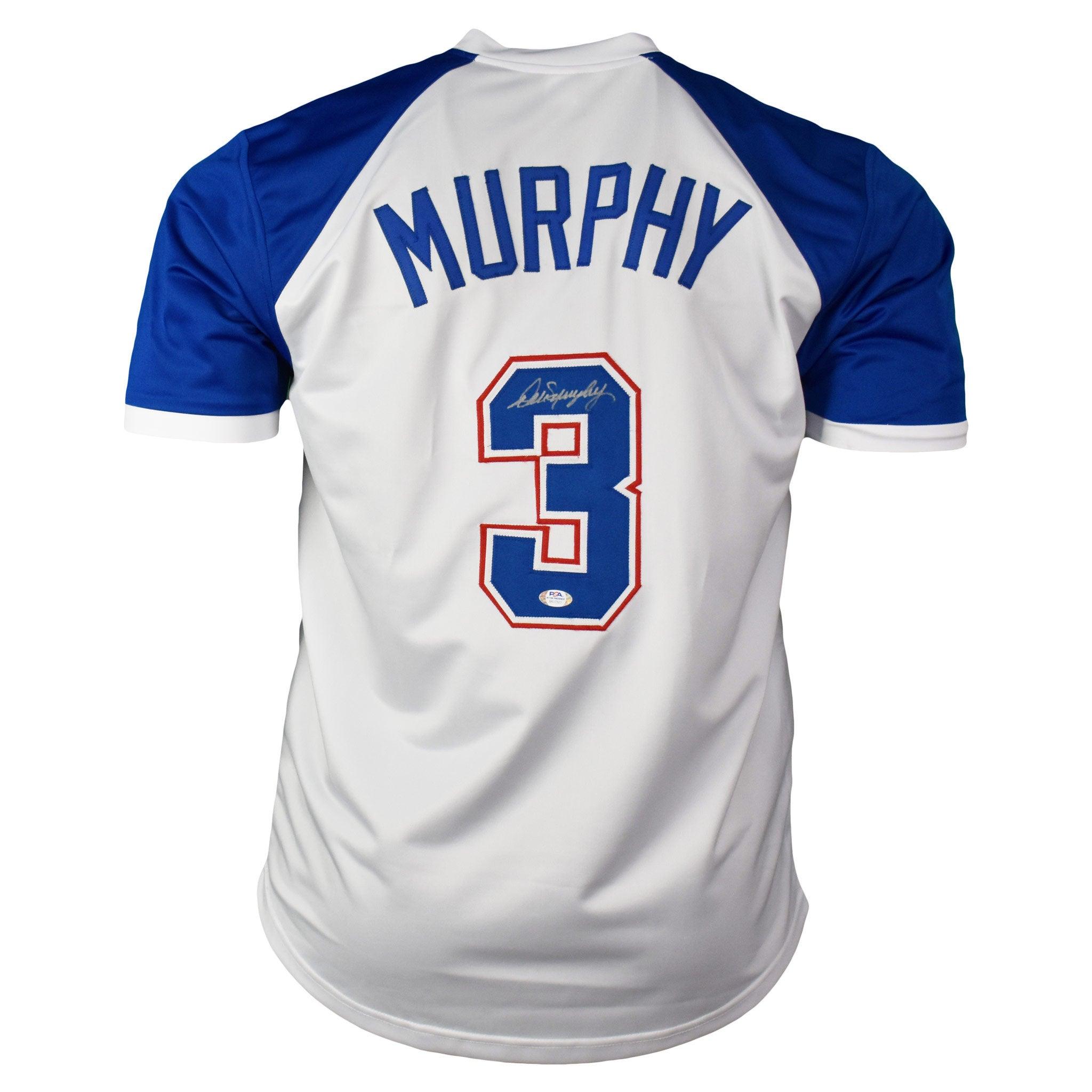 Dale Murphy SIGNED #3 Atlanta Braves red throwback jersey w/ proof