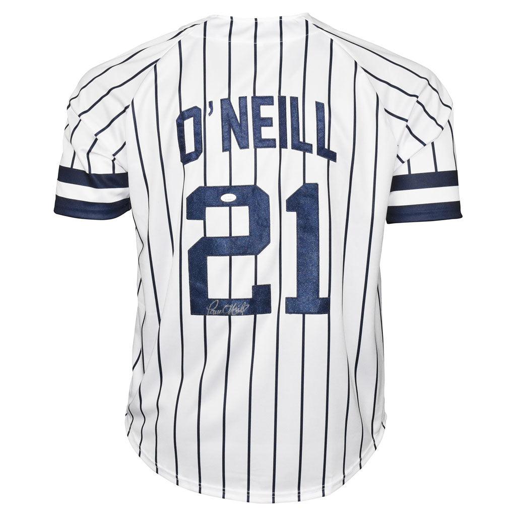 Paul O'Neill Authentic Signed Grey Pro Style Framed Jersey BAS