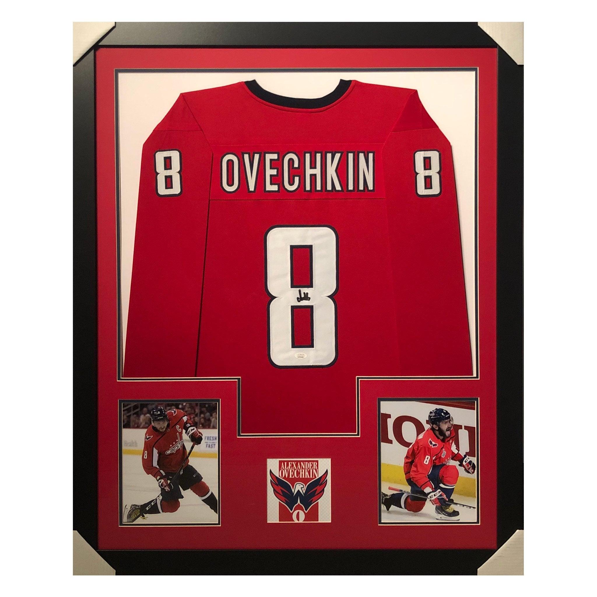 Alexander Ovechkin Signed Washington Capitals 35x43 Custom Framed Jersey  (JSA)