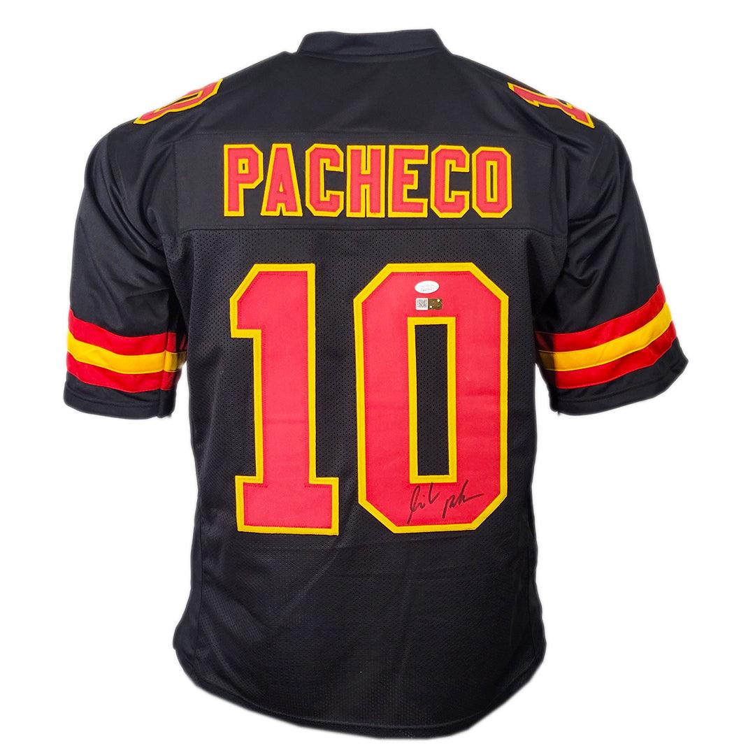 Isiah Pacheco Signed Kansas City White Football Jersey (JSA)