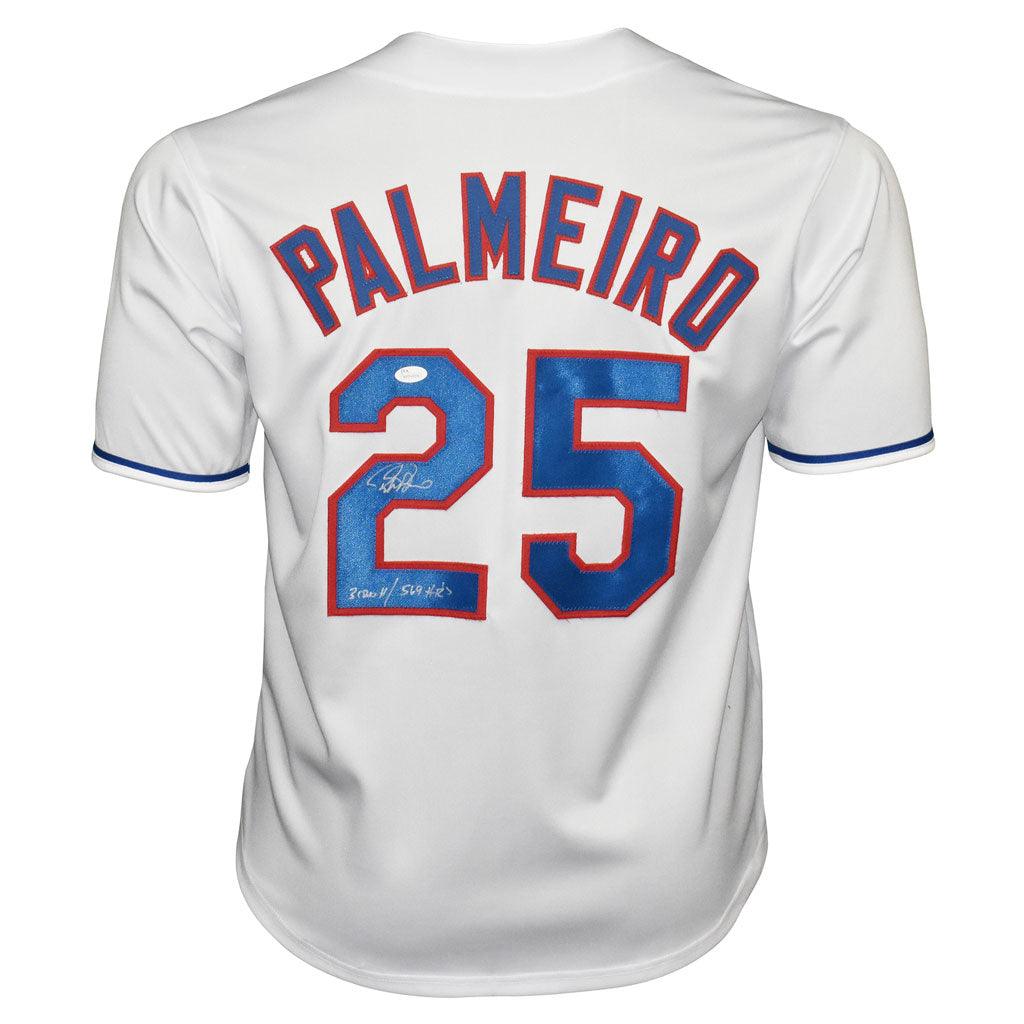 Rafael Palmeiro Signed Texas Rangers Jersey Inscribed 569 HRS/3020