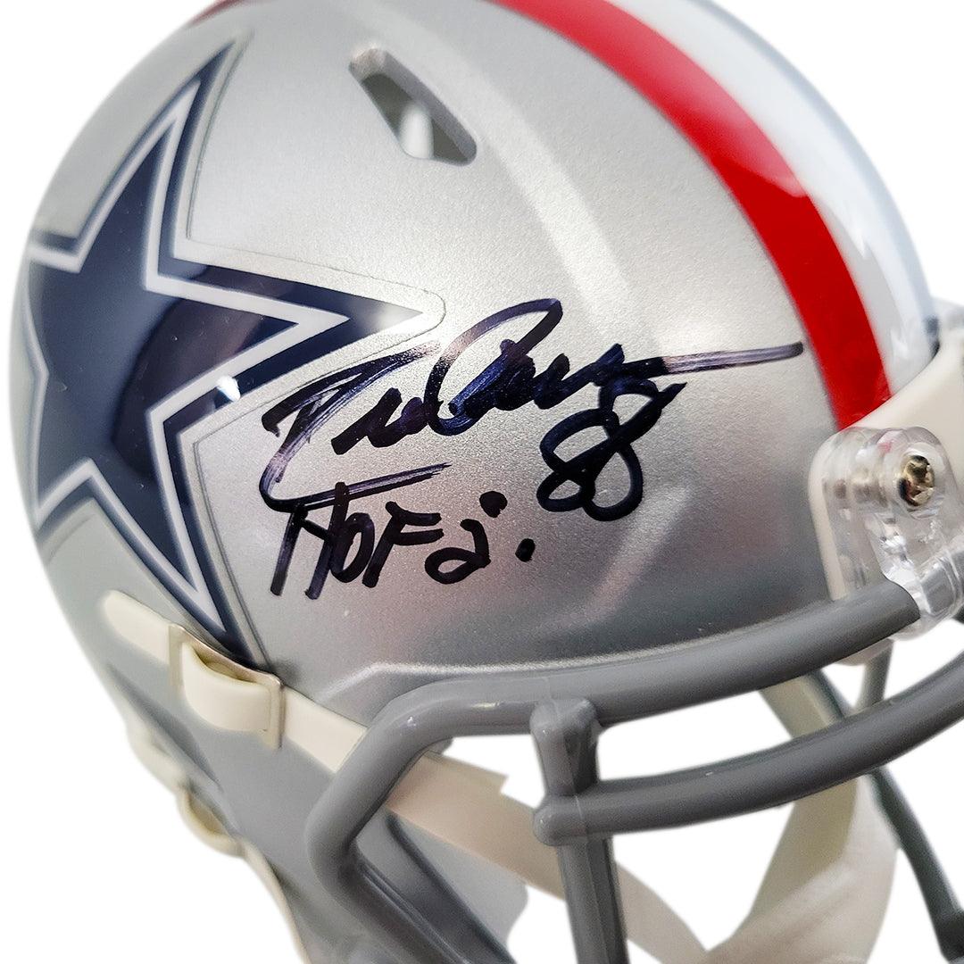 Drew Pearson Signed HOF 21 Inscription Dallas Cowboys Throwback Speed — RSA