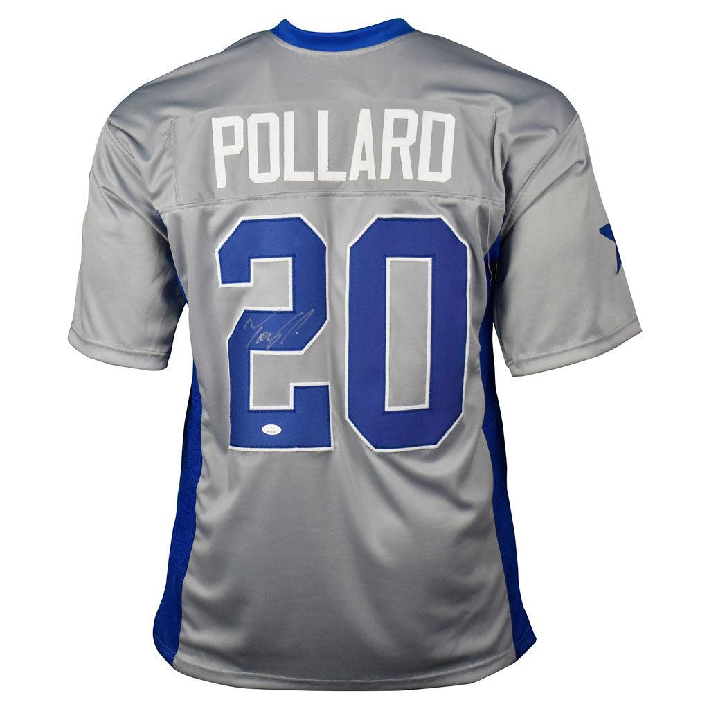 Tony Pollard Signed Dallas White Football Jersey (JSA) — RSA