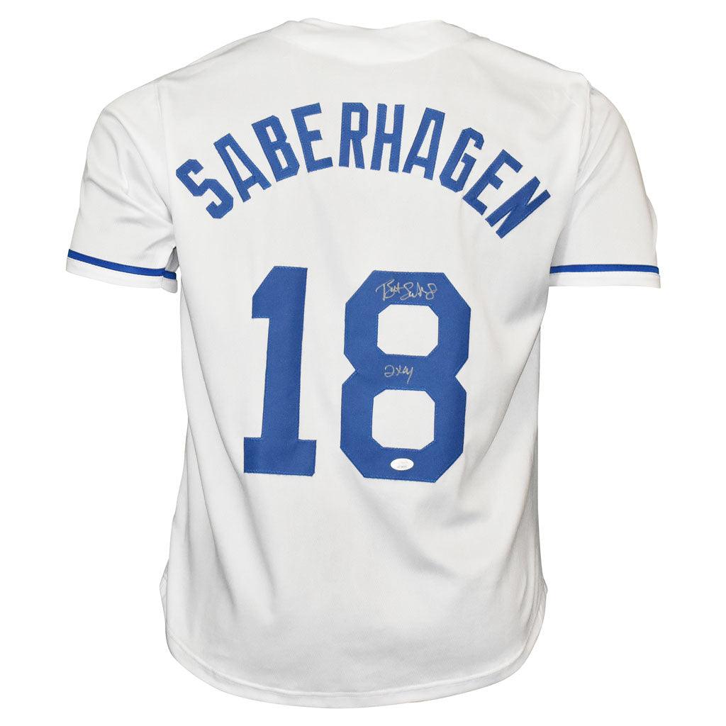 Bret Saberhagen Autographed Kansas City Custom Blue Baseball Jersey - BAS