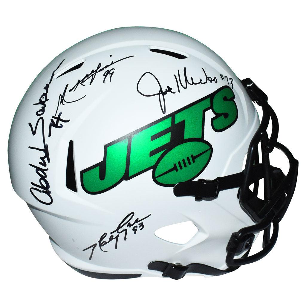 Sack Exchange Autographed New York Jets Logo Football - JSA W