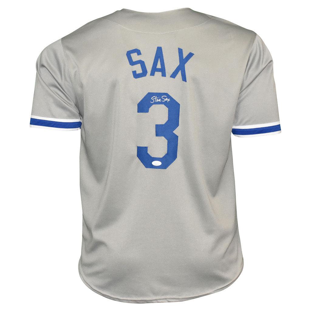 Los Angeles Dodgers Steve Sax Autographed Pro Style White Jersey