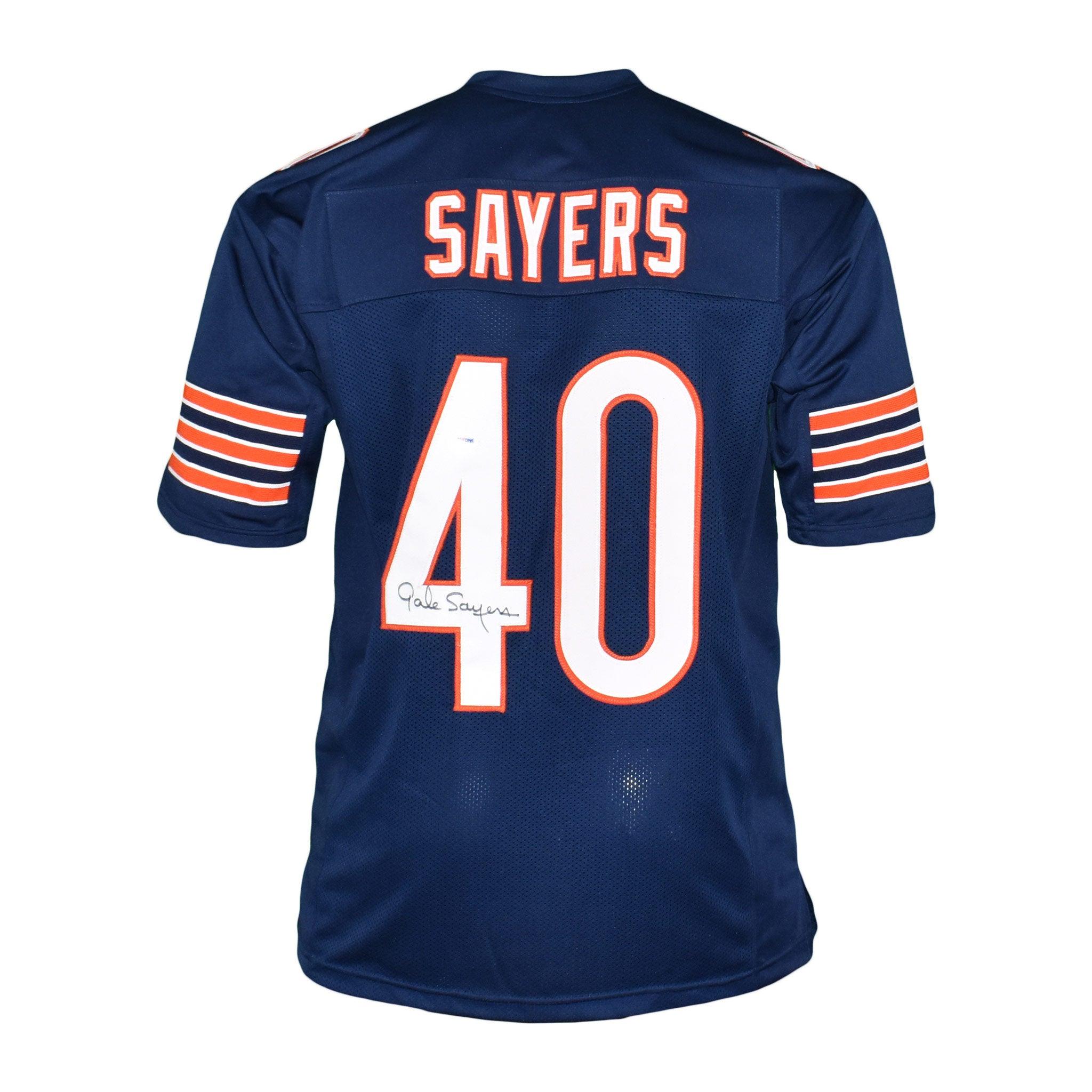 Gale Sayers Signed Pro Edition Blue Football Jersey (PSA) — RSA