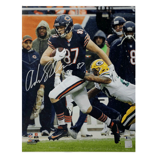 Adam Shaheen Autographed Chicago Bears Football 16x20 Photo (Beckett) — RSA