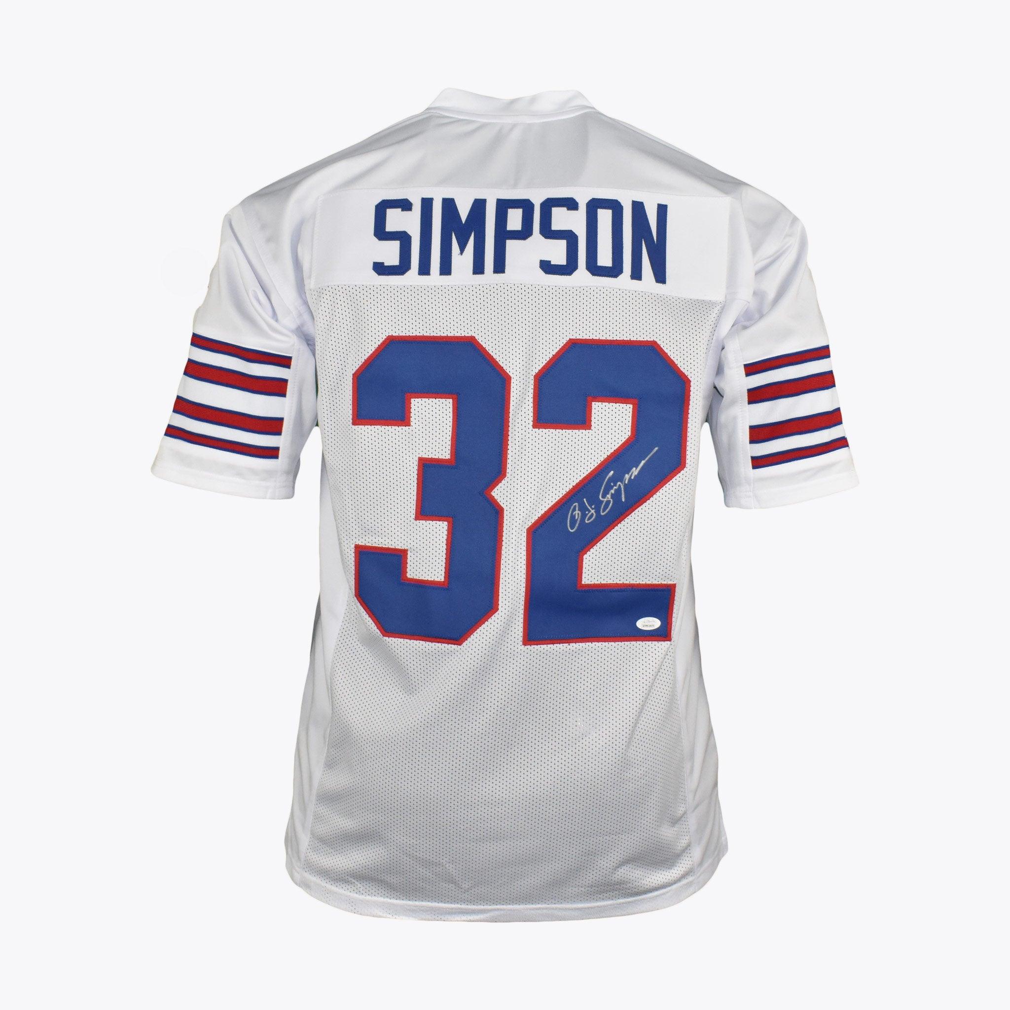 OJ Simpson Autographed Red Pro Style Jersey- JSA W *Black