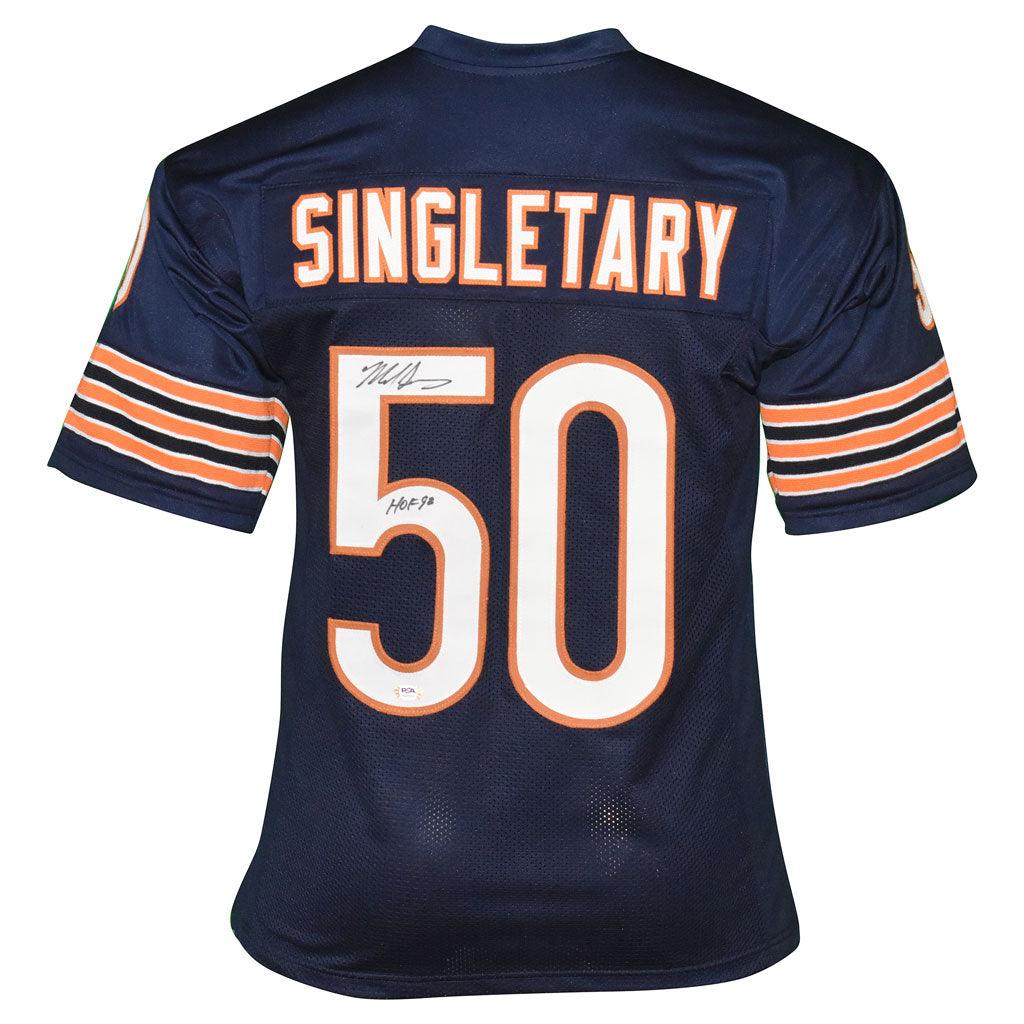 Chicago Bears Mike Singletary Autographed Pro Style Blue Stat