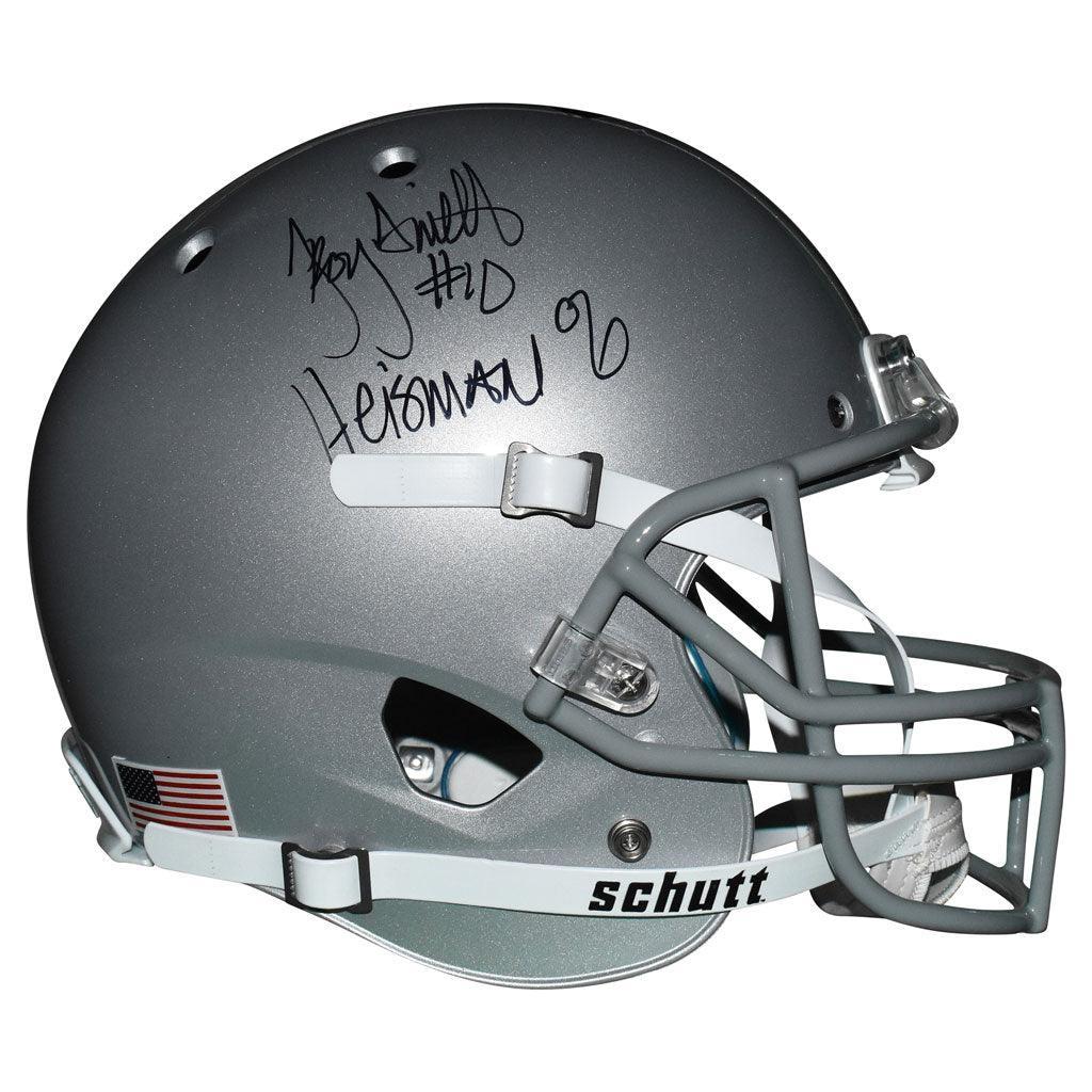 Troy Smith Signed 06 Heisman Inscription Ohio State College Black Foot — RSA