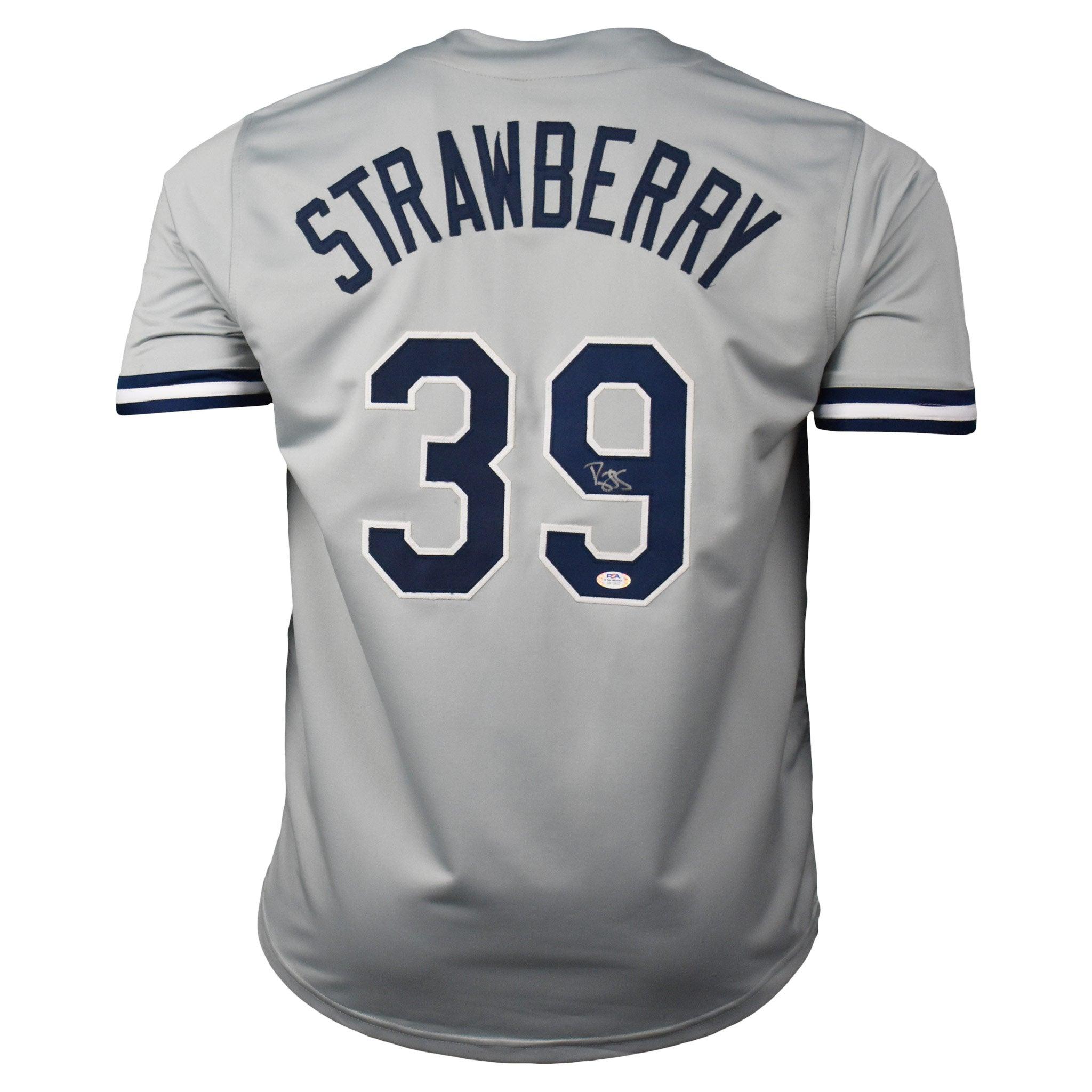 Darryl Strawberry Signed New York Gray Baseball Jersey (PSA) — RSA