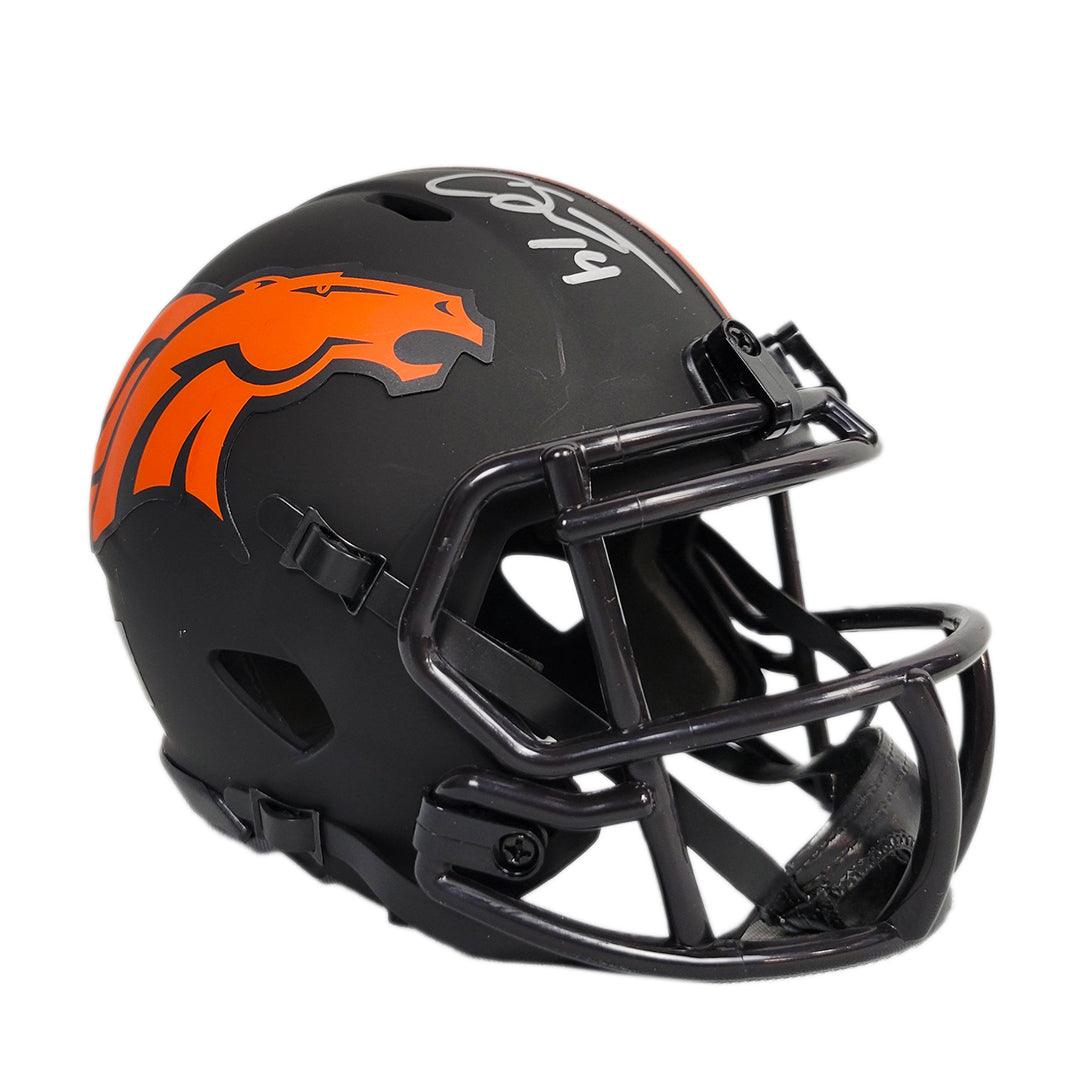 Courtland Sutton Signed Denver Broncos Eclipse Speed Mini Replica Foot — RSA