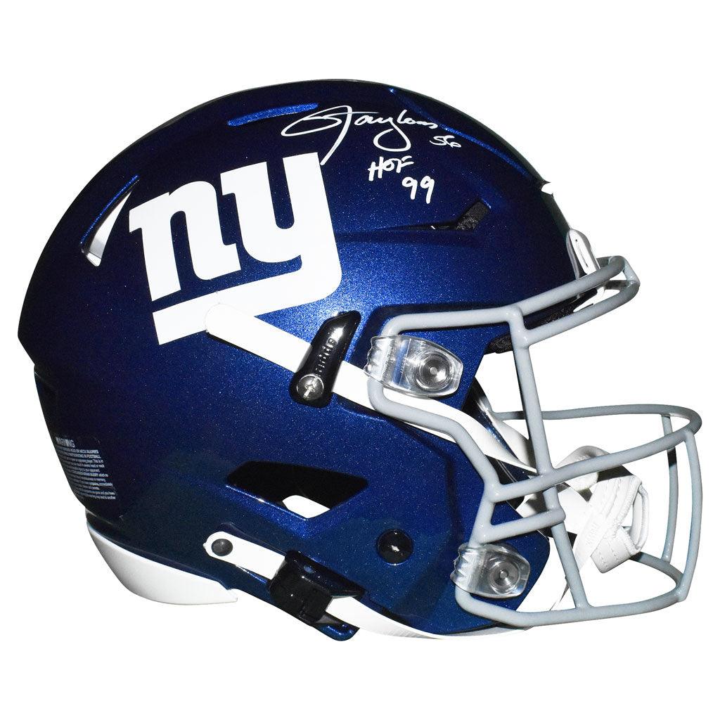 Lawrence Taylor Signed New York Giants 35x43 Custom Framed Blue