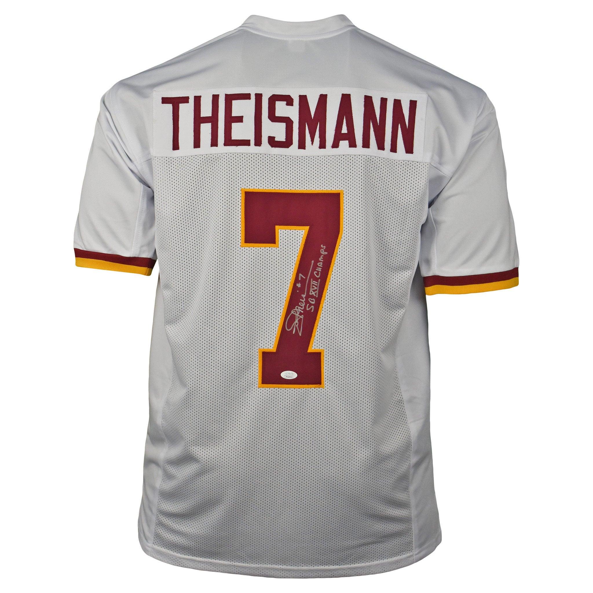 Joe Theismann Signed Pro-Edition White Football Jersey (JSA) — RSA