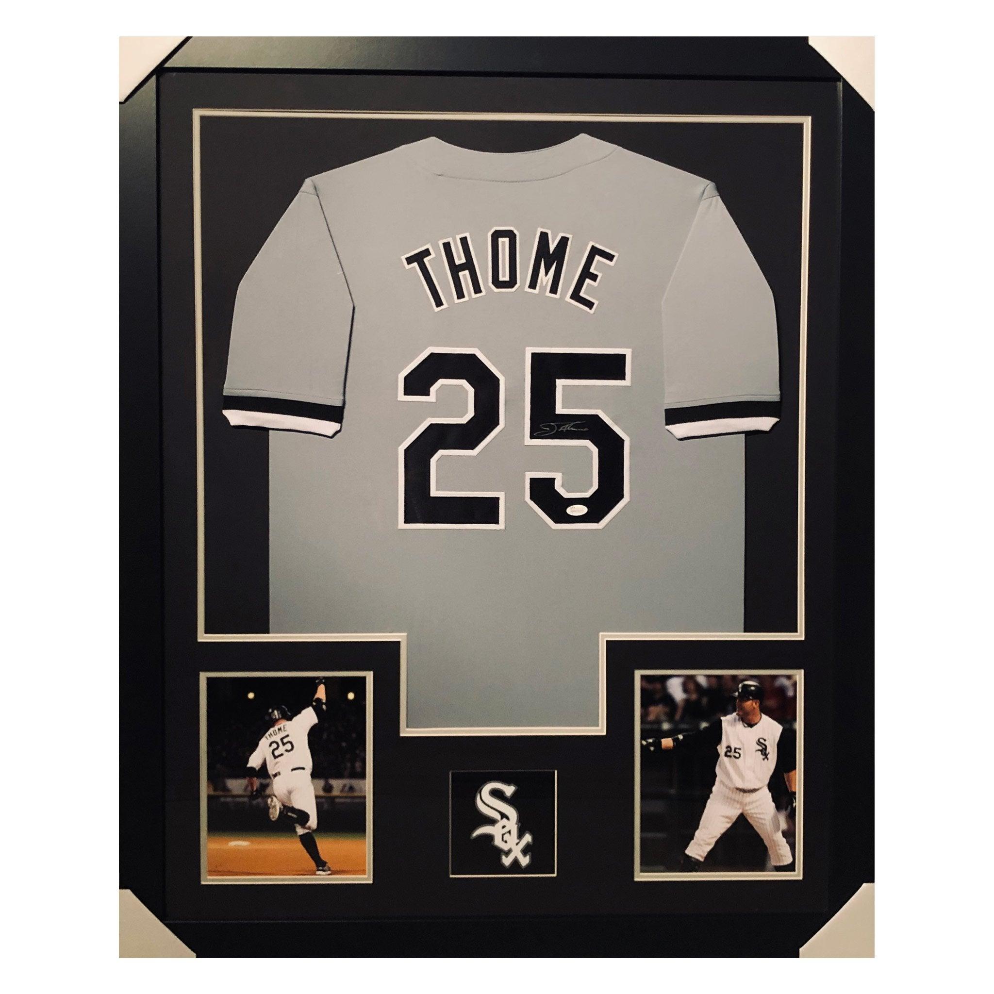 Jim Thome Autographed Chicago Pro Style Grey Baseball Jersey (JSA