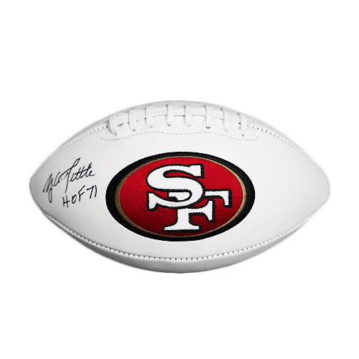 Y.A. Tittle Signed HOF '71 San Francisco 49ers Logo Football (JSA)