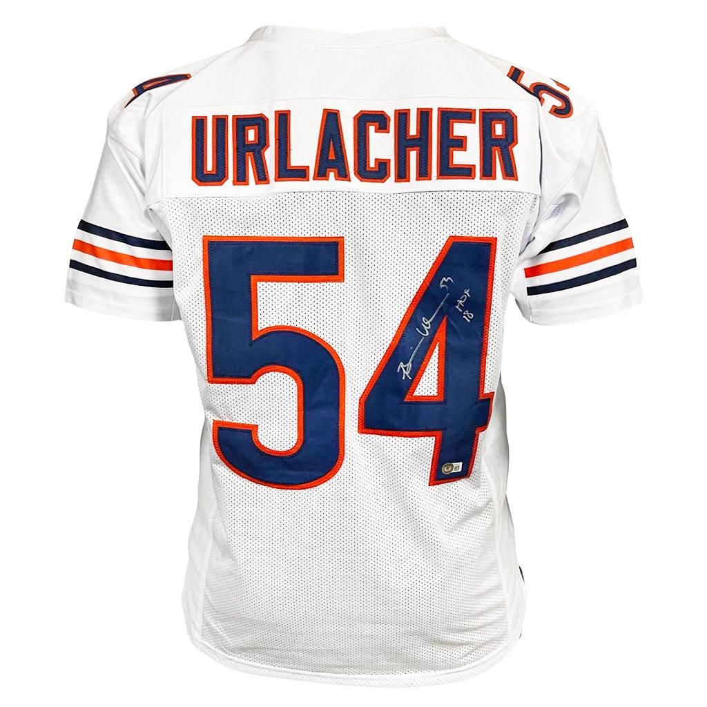 RSA Brian Urlacher Signed HOF 2018 Inscription Chicago Blue Football Jersey (Beckett)