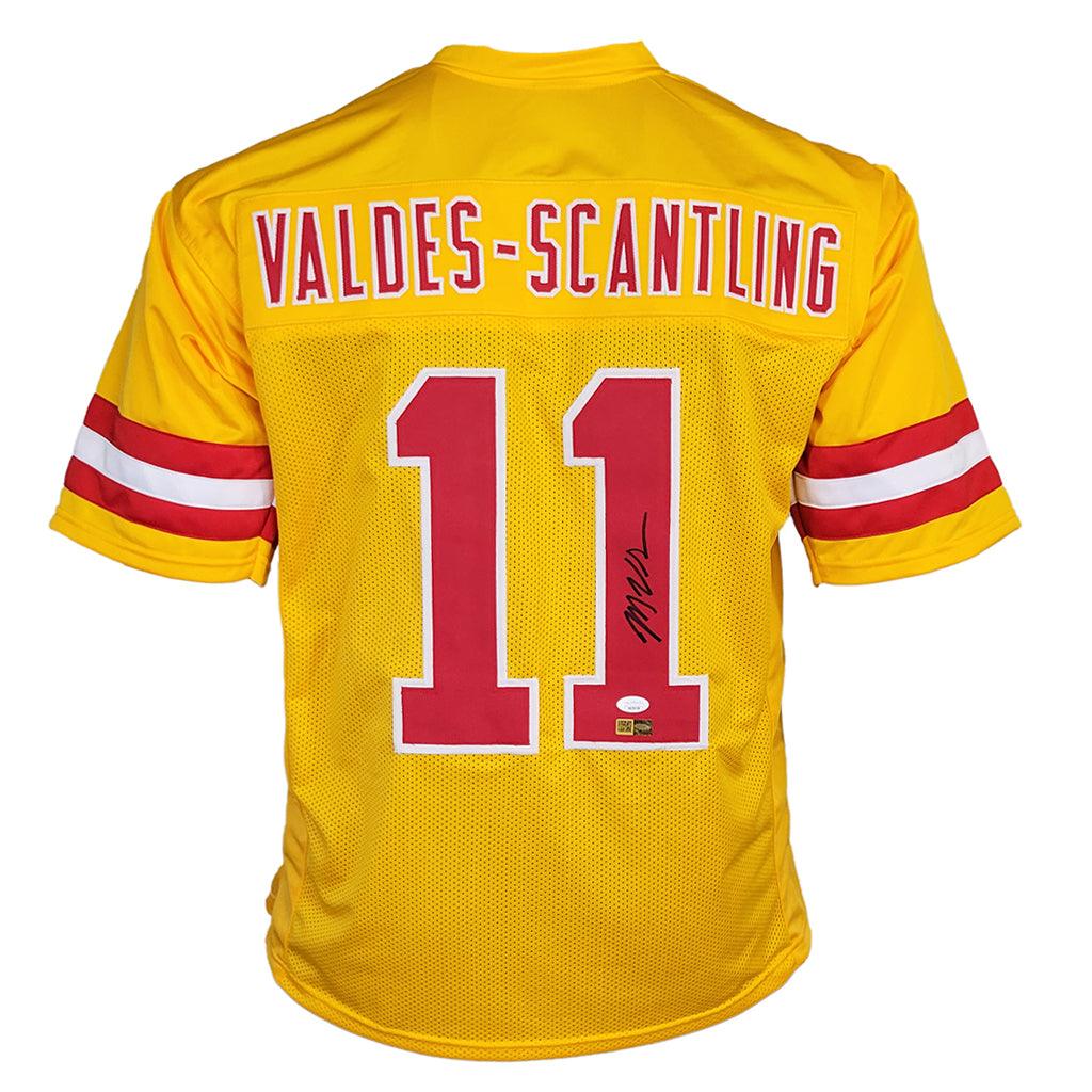 Autographed Jersey, signed by Marquez Valdez Scanthing 2024 of KC. Chiefs