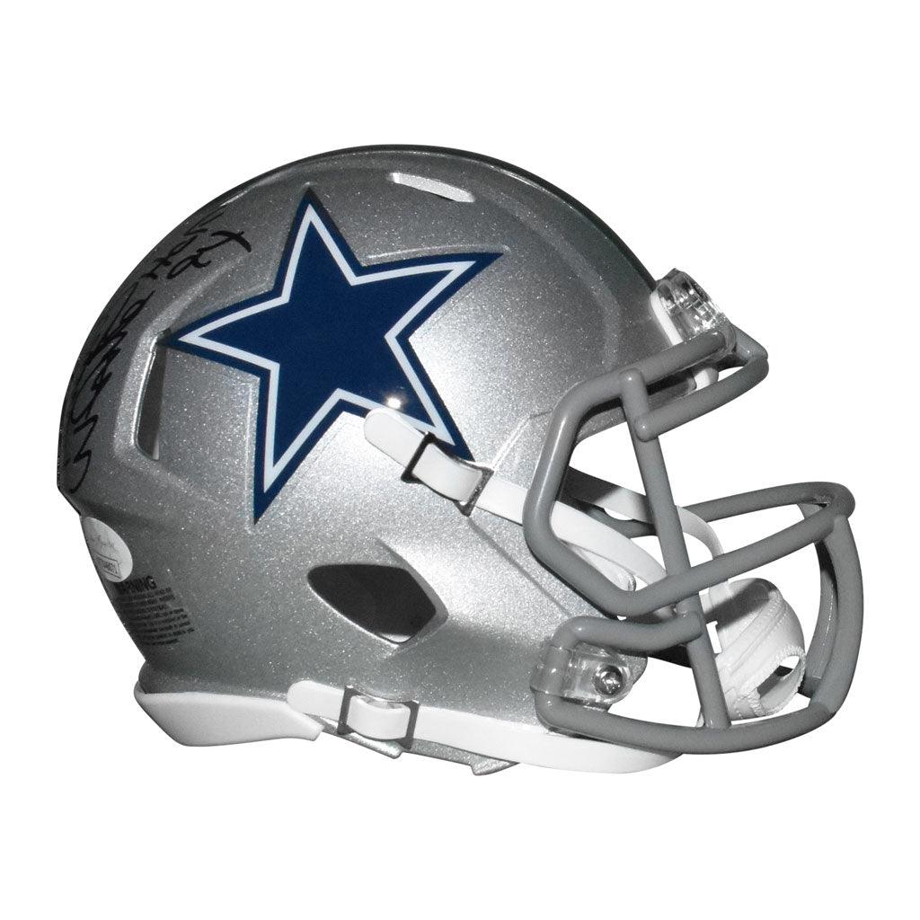Randy White Signed HOF 94 Inscription Dallas Cowboys Speed Mini Replica  Silver Football Helmet (JSA)