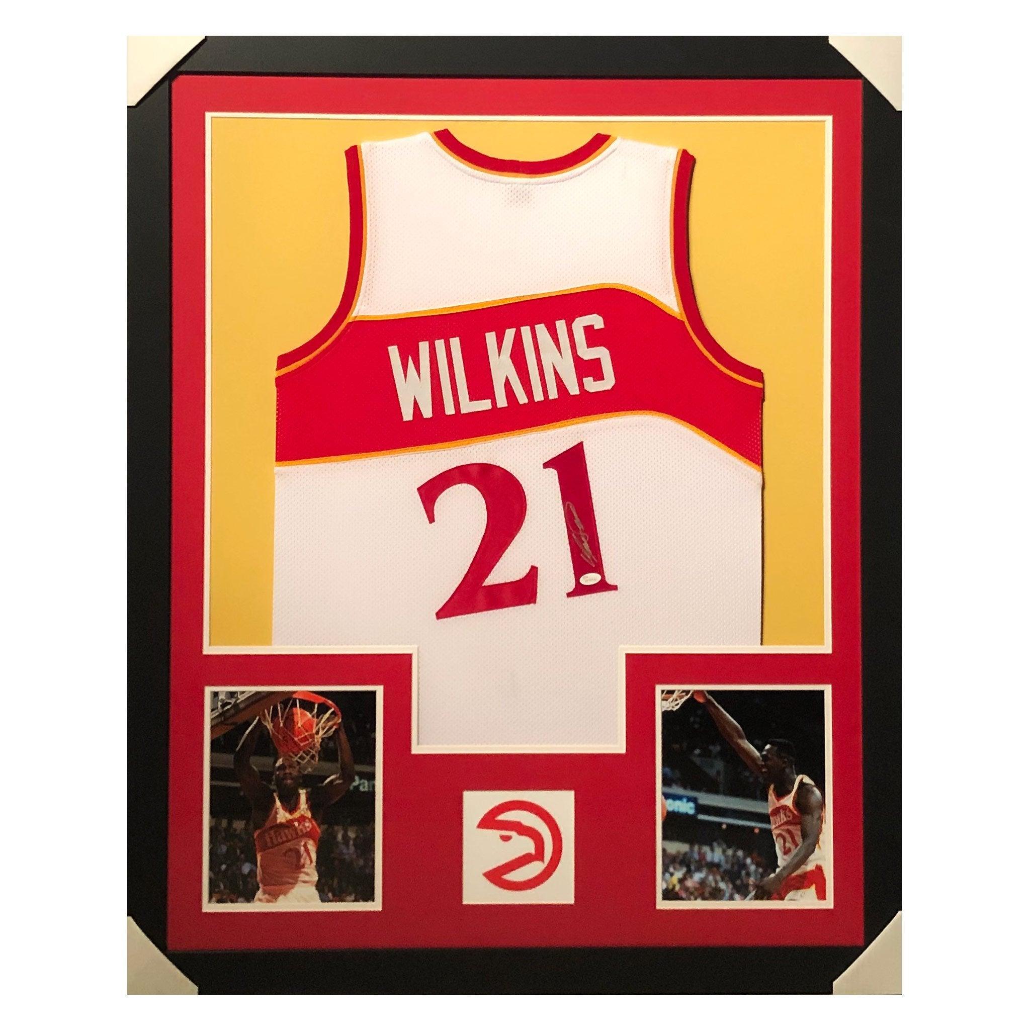 Framed Dominique Wilkins Autographed Signed Atlanta Hawks Jersey Jsa C –  MVP Authentics