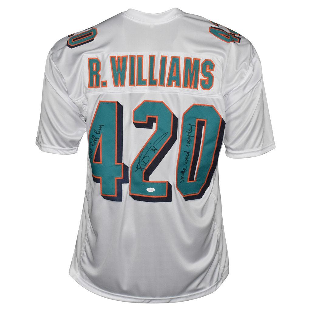 Ricky Williams Signed Dolphins 420 Jersey "Smoke Weed Everyday! &  Puff Puff Run"