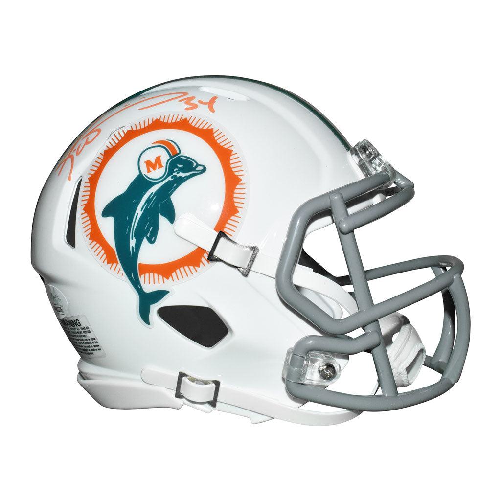 Ricky Williams Signed Miami Dolphins Mini Speed White 1974-89 Throwback  Football Helmet Orange Ink (JSA)