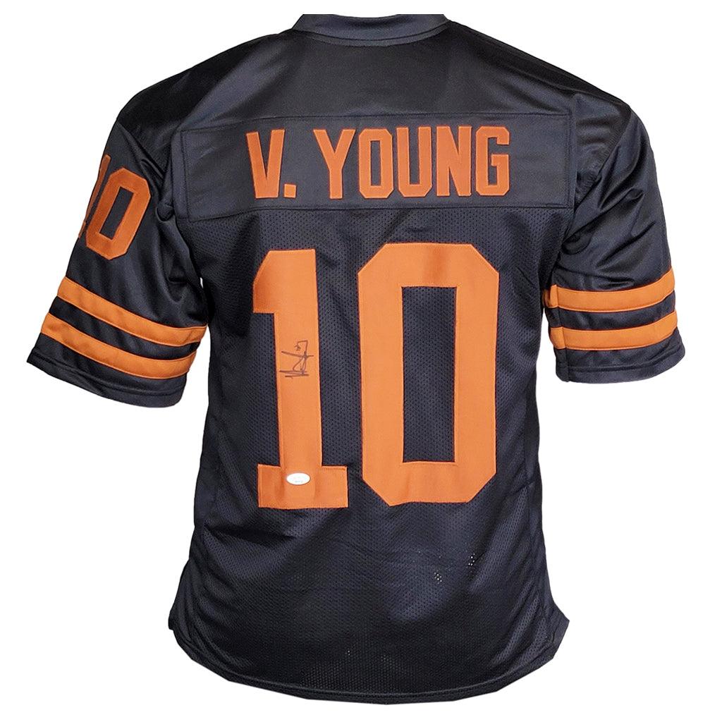 RSA Vince Young Signed Texas College Black Football Jersey (JSA)