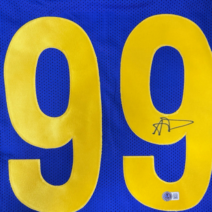 Aaron Donald Signed Los Angeles Royal Blue Football Jersey (Beckett)